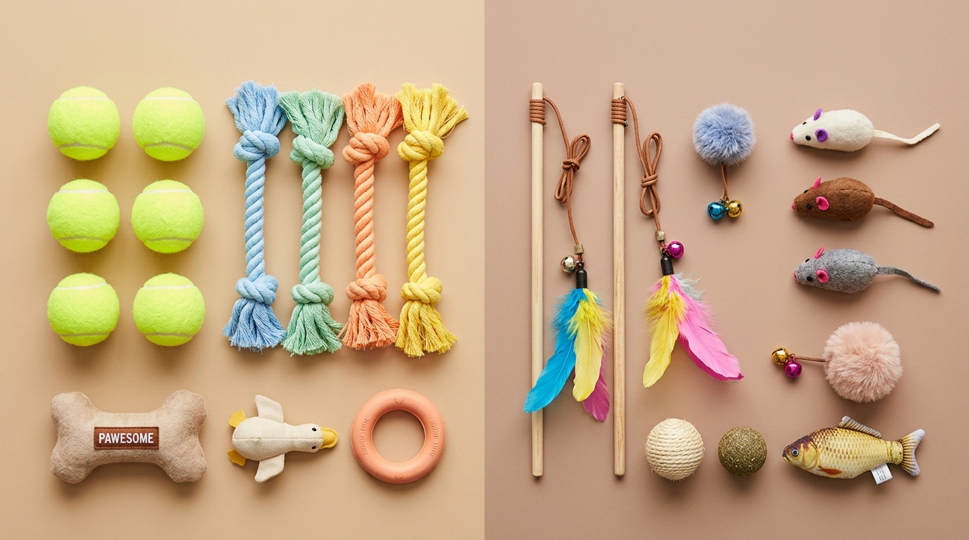 Heavy-Duty 3-Knot Cotton Rope Chew Toy for Dogs